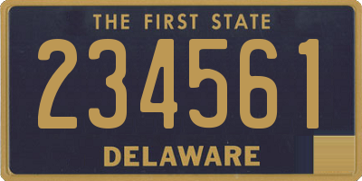 DE license plate 234561