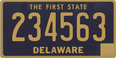 DE license plate 234563