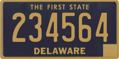 DE license plate 234564