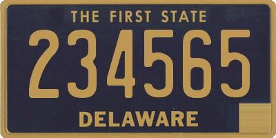DE license plate 234565