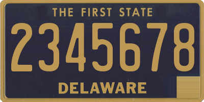 DE license plate 2345678