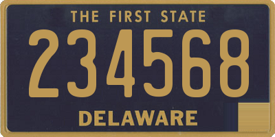 DE license plate 234568