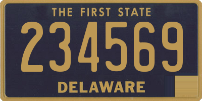 DE license plate 234569