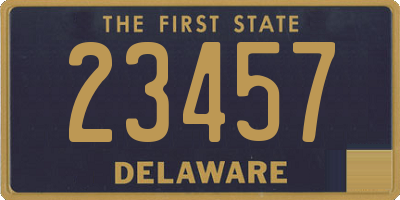 DE license plate 23457