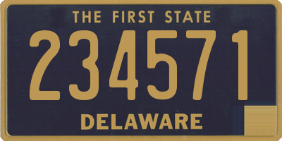 DE license plate 234571