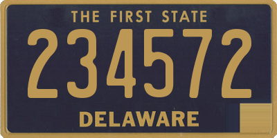 DE license plate 234572