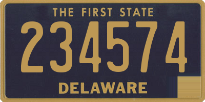 DE license plate 234574