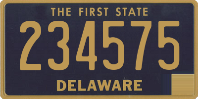 DE license plate 234575