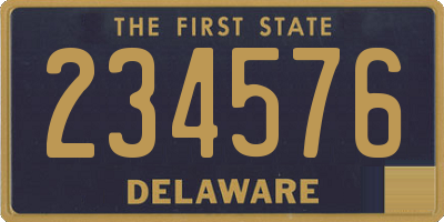DE license plate 234576