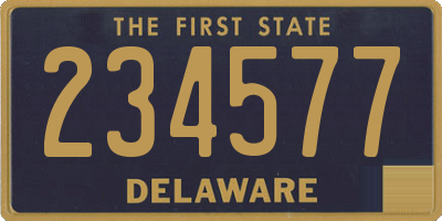 DE license plate 234577