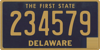 DE license plate 234579
