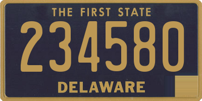 DE license plate 234580