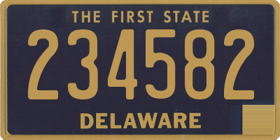 DE license plate 234582