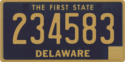 DE license plate 234583