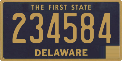 DE license plate 234584