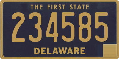 DE license plate 234585