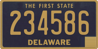 DE license plate 234586