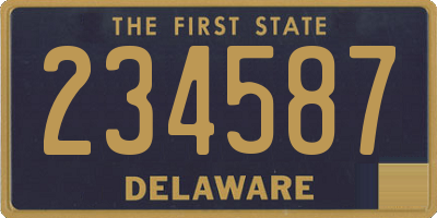DE license plate 234587