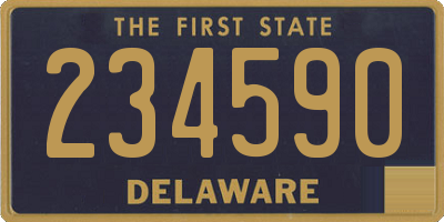 DE license plate 234590
