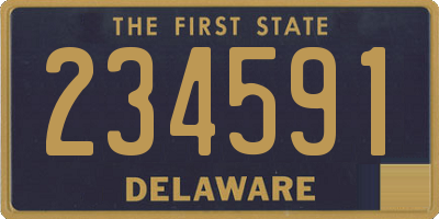 DE license plate 234591