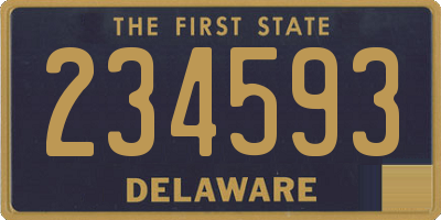 DE license plate 234593