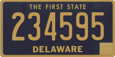 DE license plate 234595