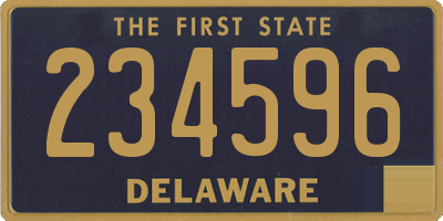 DE license plate 234596
