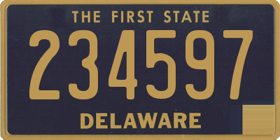 DE license plate 234597