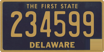 DE license plate 234599