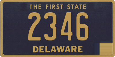 DE license plate 2346