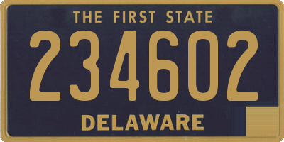 DE license plate 234602