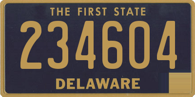 DE license plate 234604