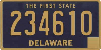 DE license plate 234610