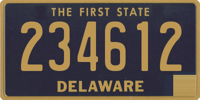 DE license plate 234612