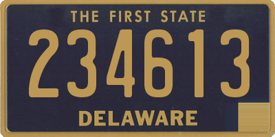 DE license plate 234613