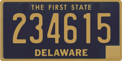 DE license plate 234615