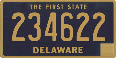 DE license plate 234622