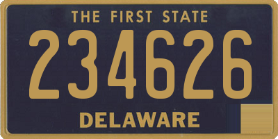 DE license plate 234626