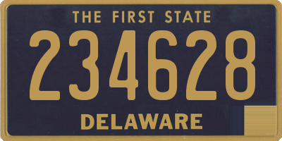 DE license plate 234628