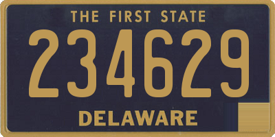 DE license plate 234629