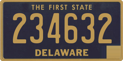 DE license plate 234632