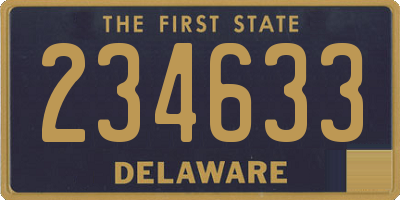 DE license plate 234633