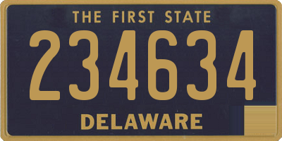 DE license plate 234634