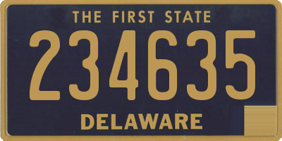 DE license plate 234635