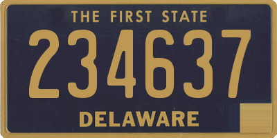 DE license plate 234637