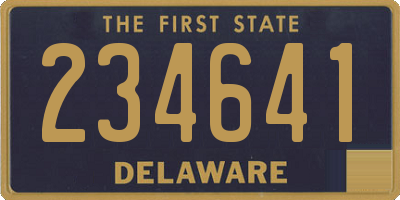 DE license plate 234641