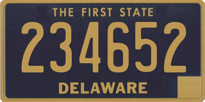 DE license plate 234652