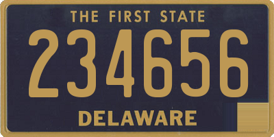 DE license plate 234656