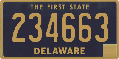 DE license plate 234663