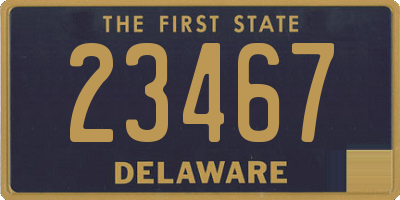 DE license plate 23467